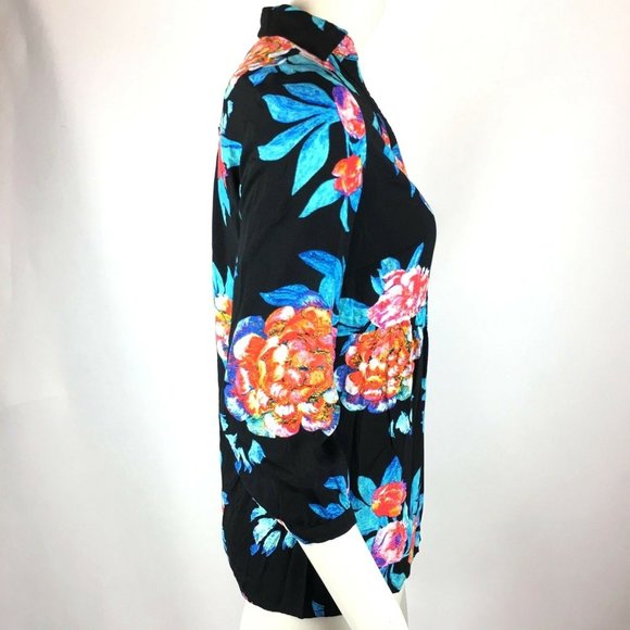 Anthropologie Maeve Woodland Walk Black Floral - Picture 5 of 8